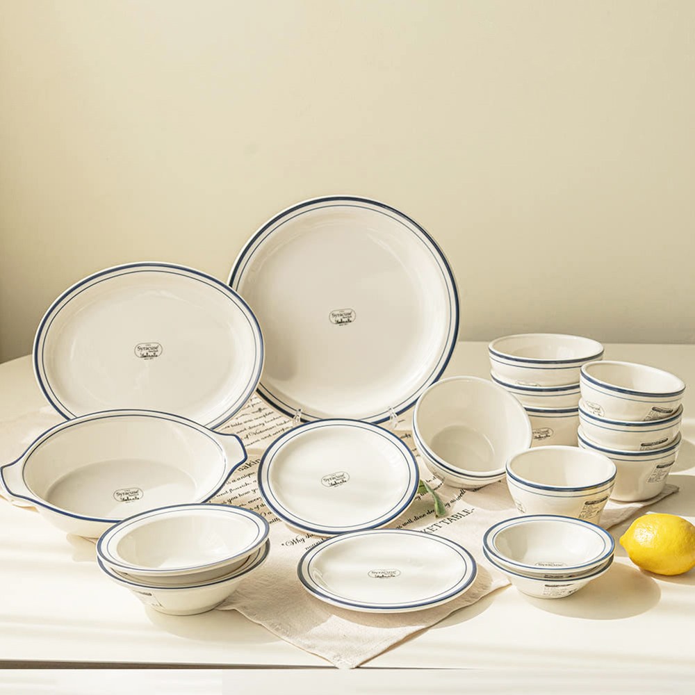 [형제주방] 시라쿠스 뉴욕 크림화이트 4인 알뜰 그릇세트 신혼 식기 혼수 그릇 189,900원