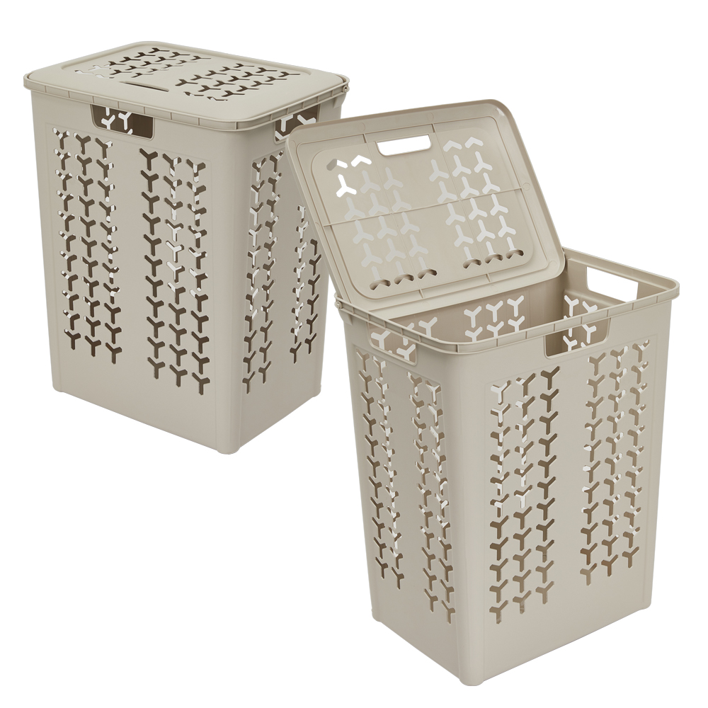 올유리빙 삼각 뚜껑 빨래 바구니 42L 2p 15,700원