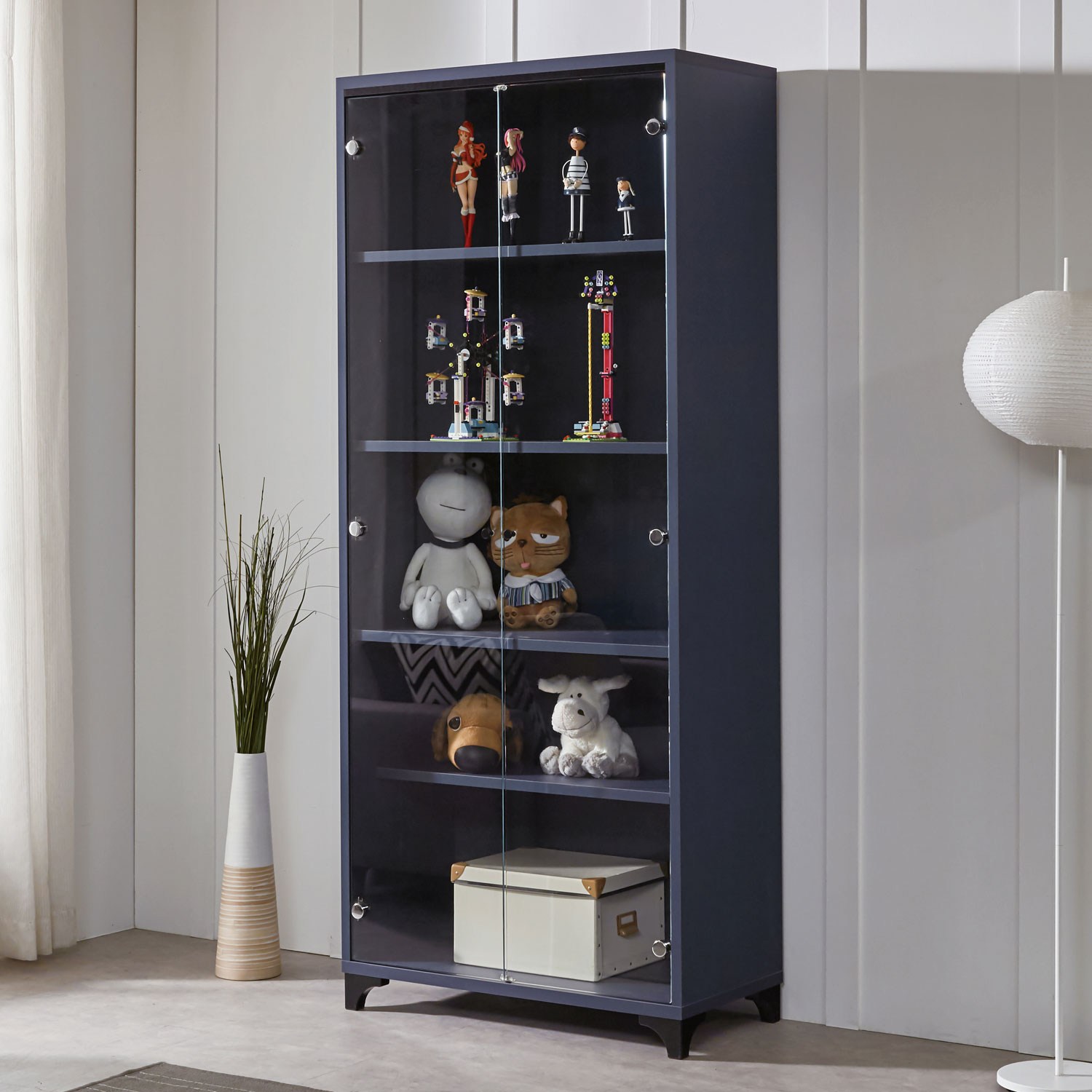 하이플러스 프라하 키높은 800 유리장식장 진열장 182,000원