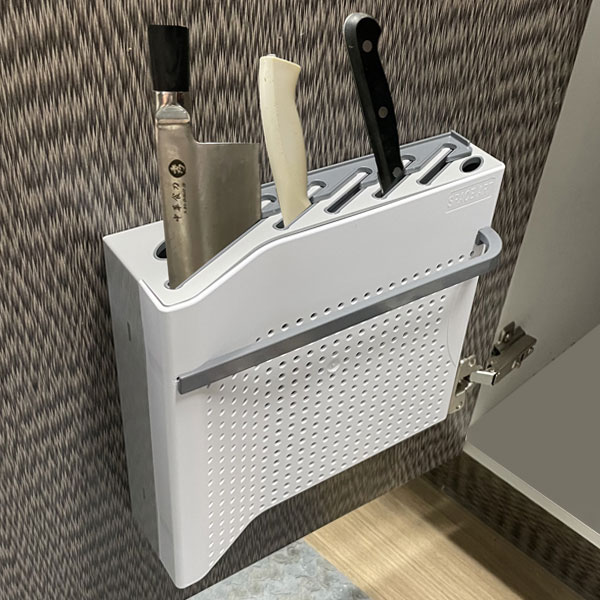 가구가구또가구 중식도 칼꽂이함 안전 잠금 칼꽂이 칼보관 칼집 칼정리 칼꽂이함, 1개, 중식도칼꽂이함(화이트) 9,900원