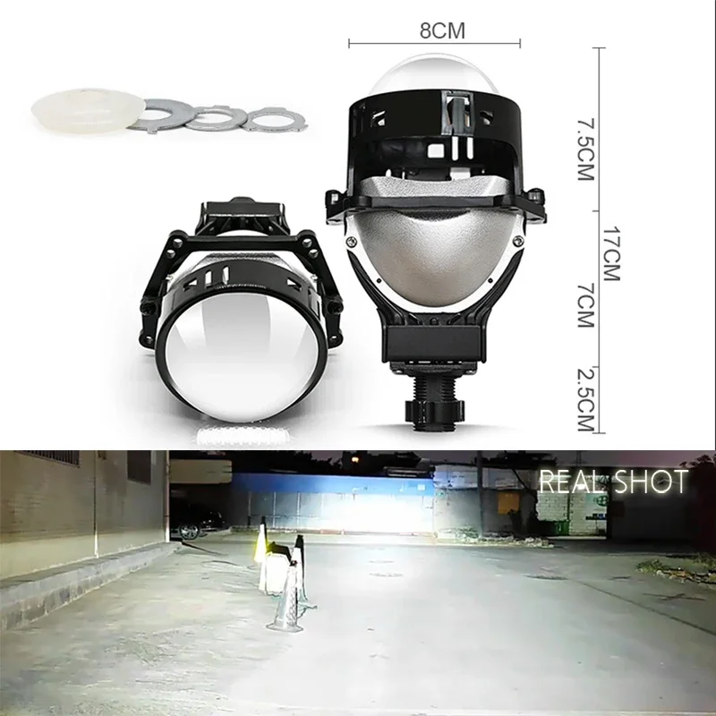 캐롤린 2개입 Bi LED 프로젝터 렌즈 3인치 헤드라이트용 헬라 3R G5 6000K 자동차 램프 개조 키트 하이퍼볼 77,000원