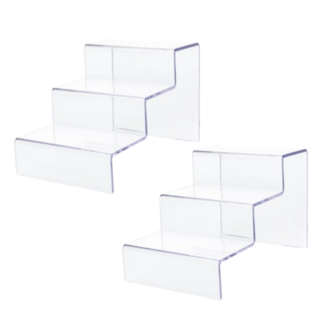 아크릴 계단형 상품 진열대 2P 3단, 투명, 2세트 15,750원