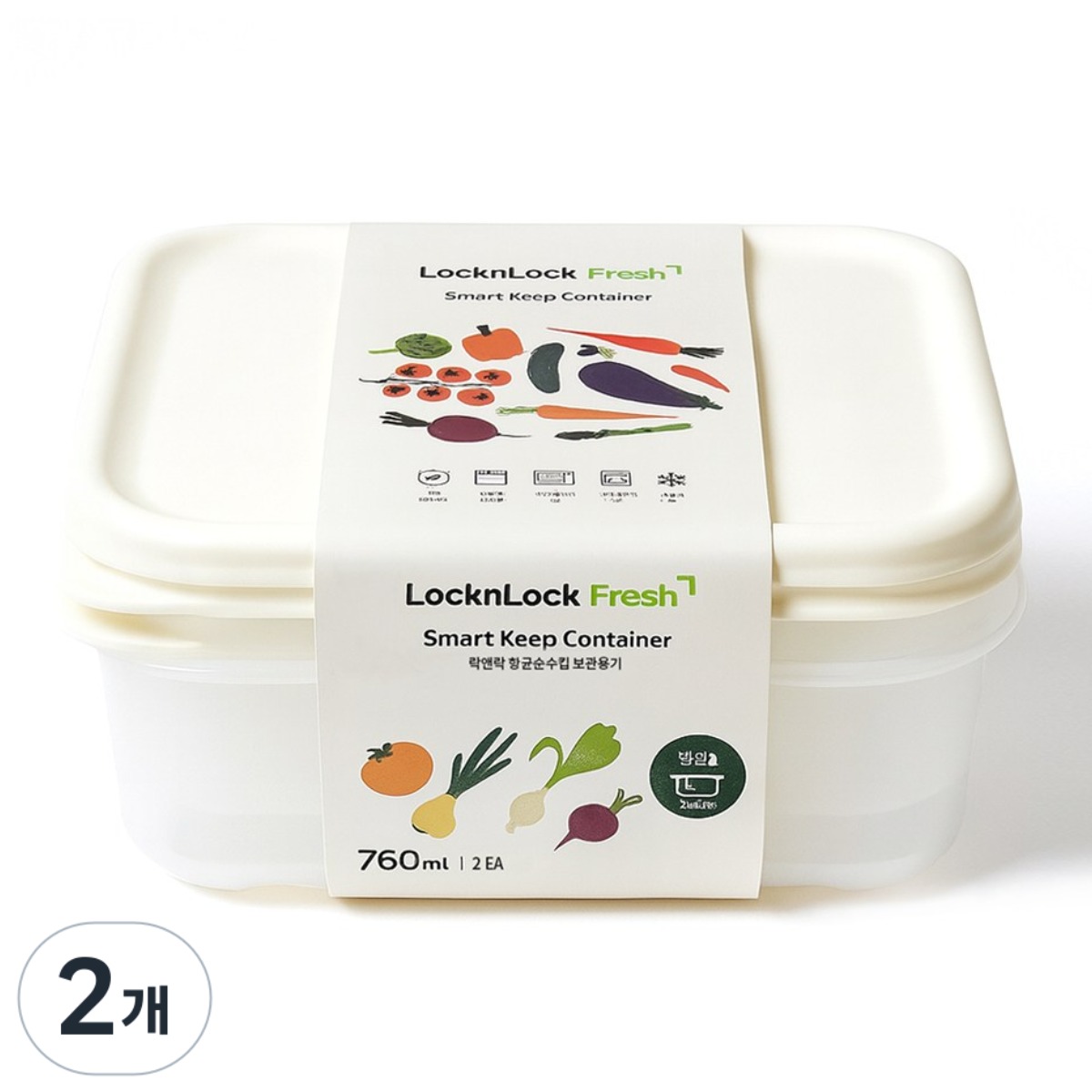 락앤락 비스프리 항균순수킵 밀폐용기 반찬통, 760ml 2P, 2개 21,560원