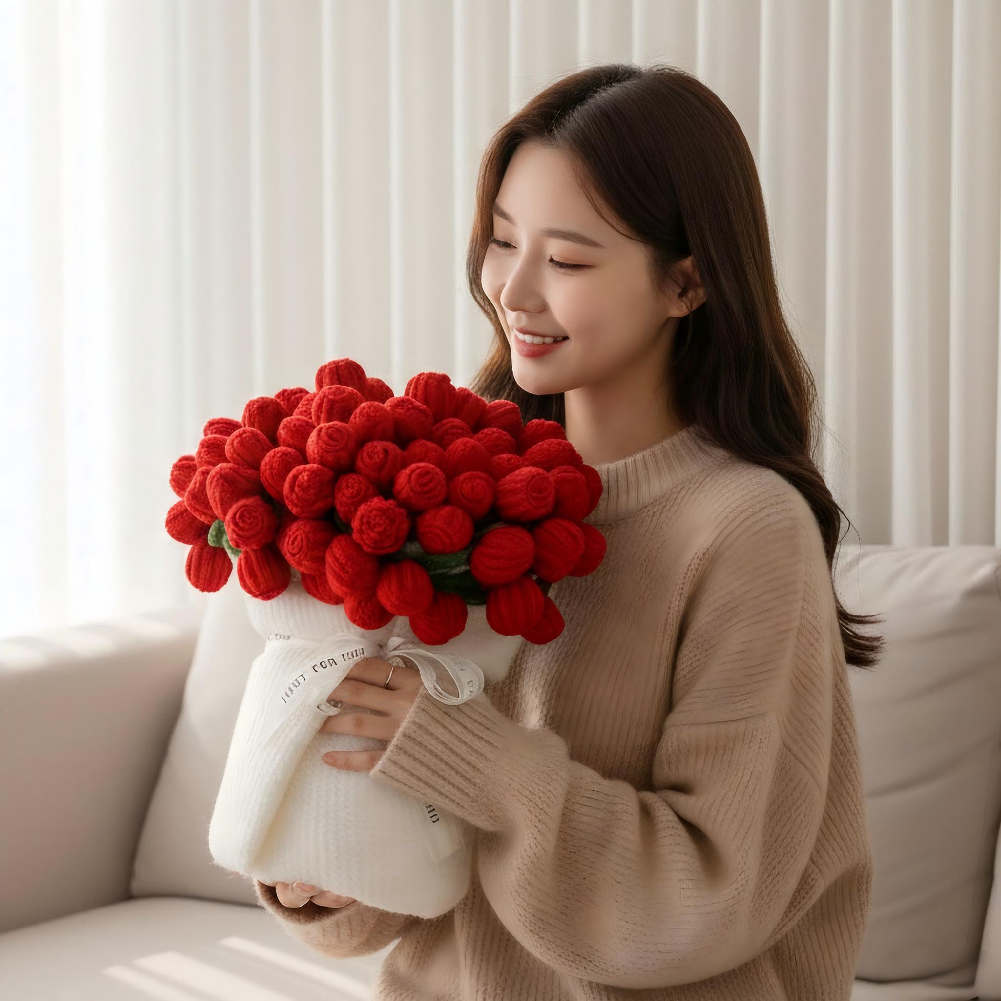 크림슨비콘 110cm꽃다발 담요 핸드메이드 완성품 29,800원