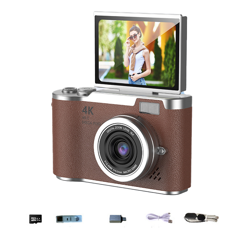SMABAT 빈티지 디지털 카메라 Y2k 디지털 카메라 4k 촬영 사진기 5천만 화소 8배줌 SD카드 포함 28,500원