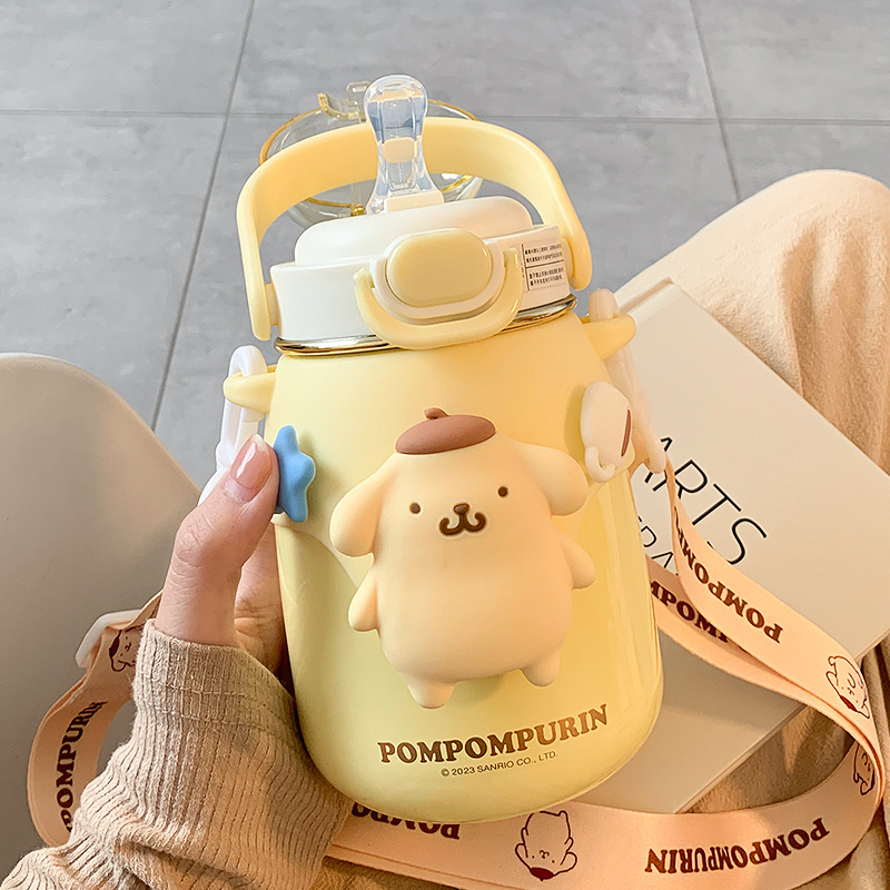 3D 입체 피규어 원터치 텀블러, 대용량 보온 보냉 스텐레스 물통(316 스테인리스), 1개, 700ml, 엘로 27,900원