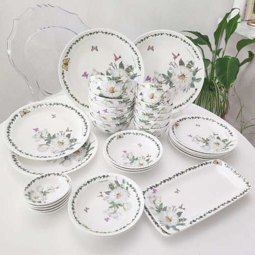 목련 그릇세트 31p /공기 대접 찬기 쿠프 접시 도자기  집들이 신혼 181,400원