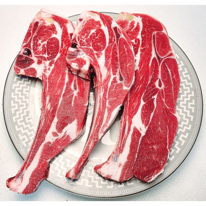 [행복미트] 호주산 프리미엄 양고기 어깨 사각갈비 15mm절단 바베큐용 찜용 Halal lamb chop 2kg [당일발송], 2kg, 1개 45,000원