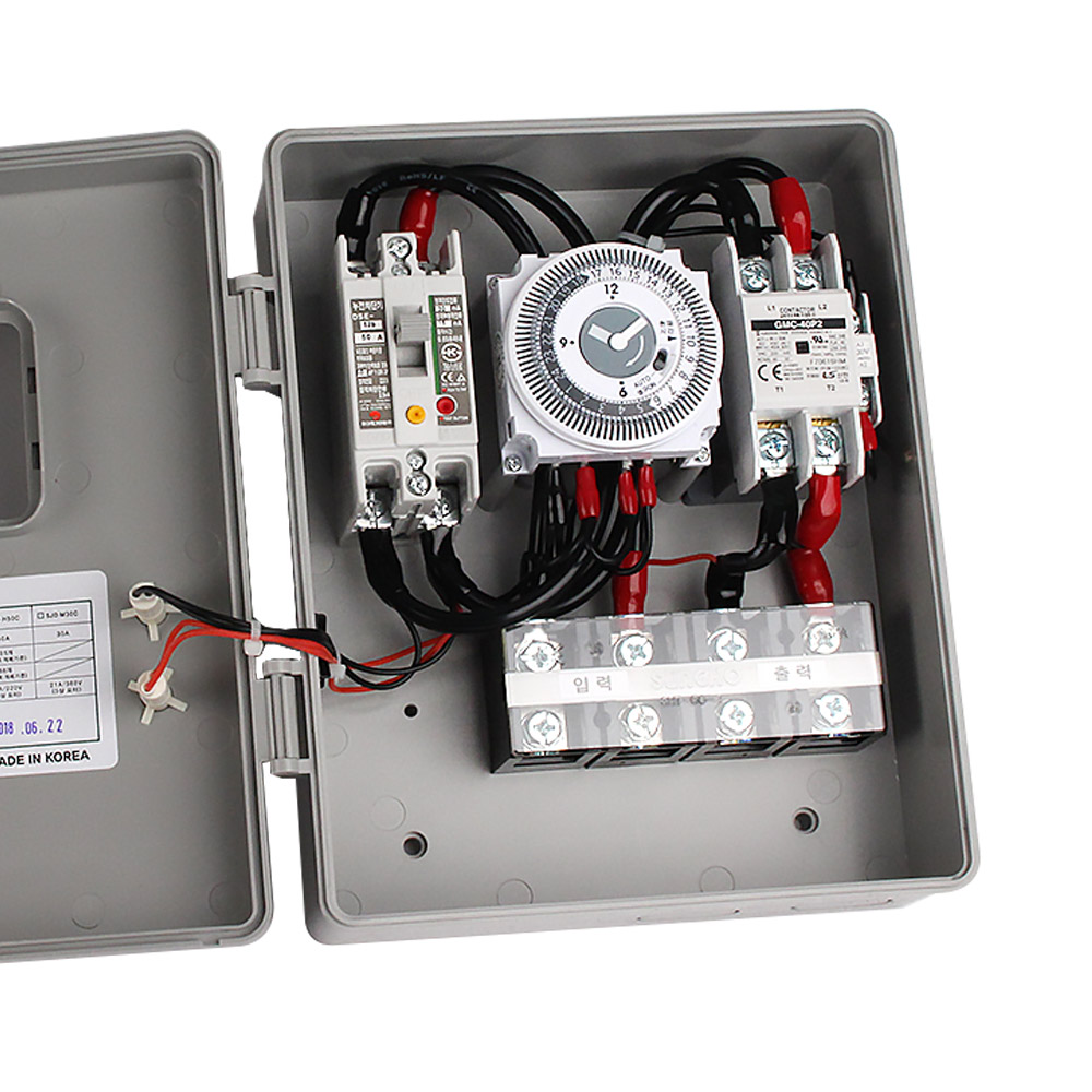 서준전기 SJP-H50C 타임 스위치 아날로그 타이머 콘센트 대용량 AC 3급 전류 M/C접점, 1개 88,960원