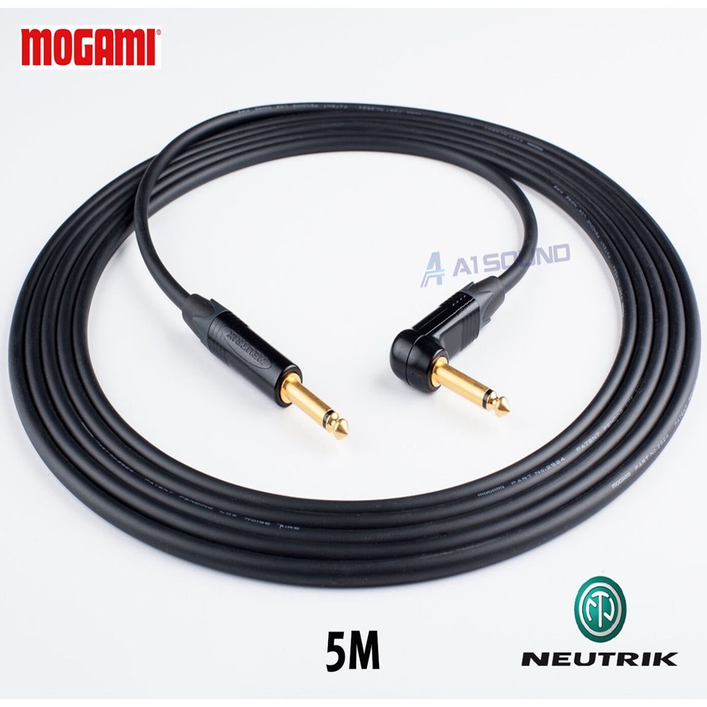 MOGAMI 2524 55(TS) + 55(TS) ㄱ자 꺽임 모가미 뉴트릭 골드 기타 케이블 5M 49,600원