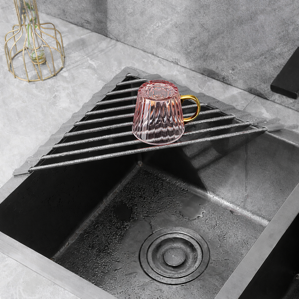 라티엘 튼튼한 스테인리스 싱크 롤매트 코너형 식기건조대 9,900원