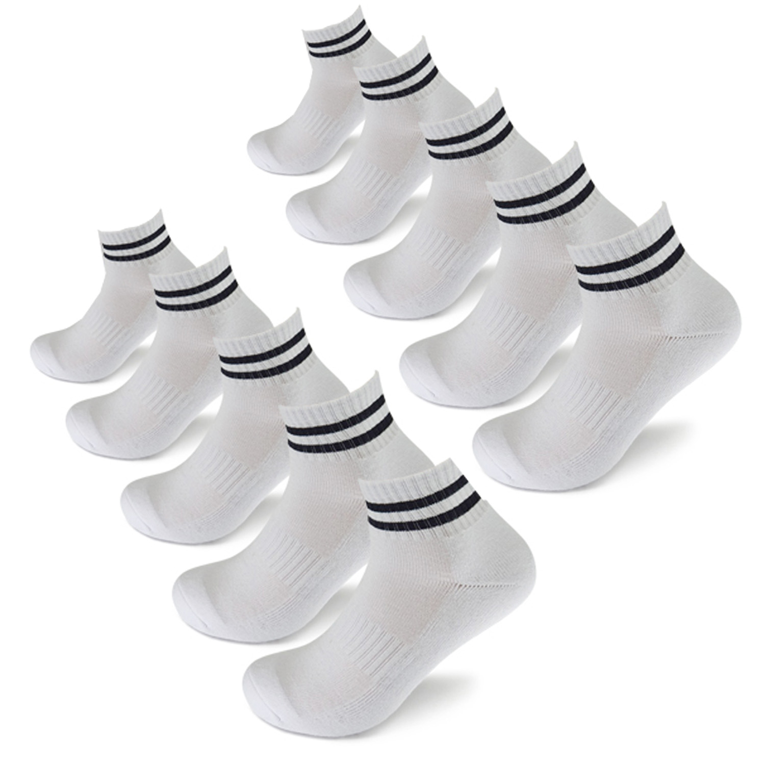 COSOC 두툼한 이중쿠션 투라인단목 스포츠양말10P, 흰색(WHITE) 21,900원