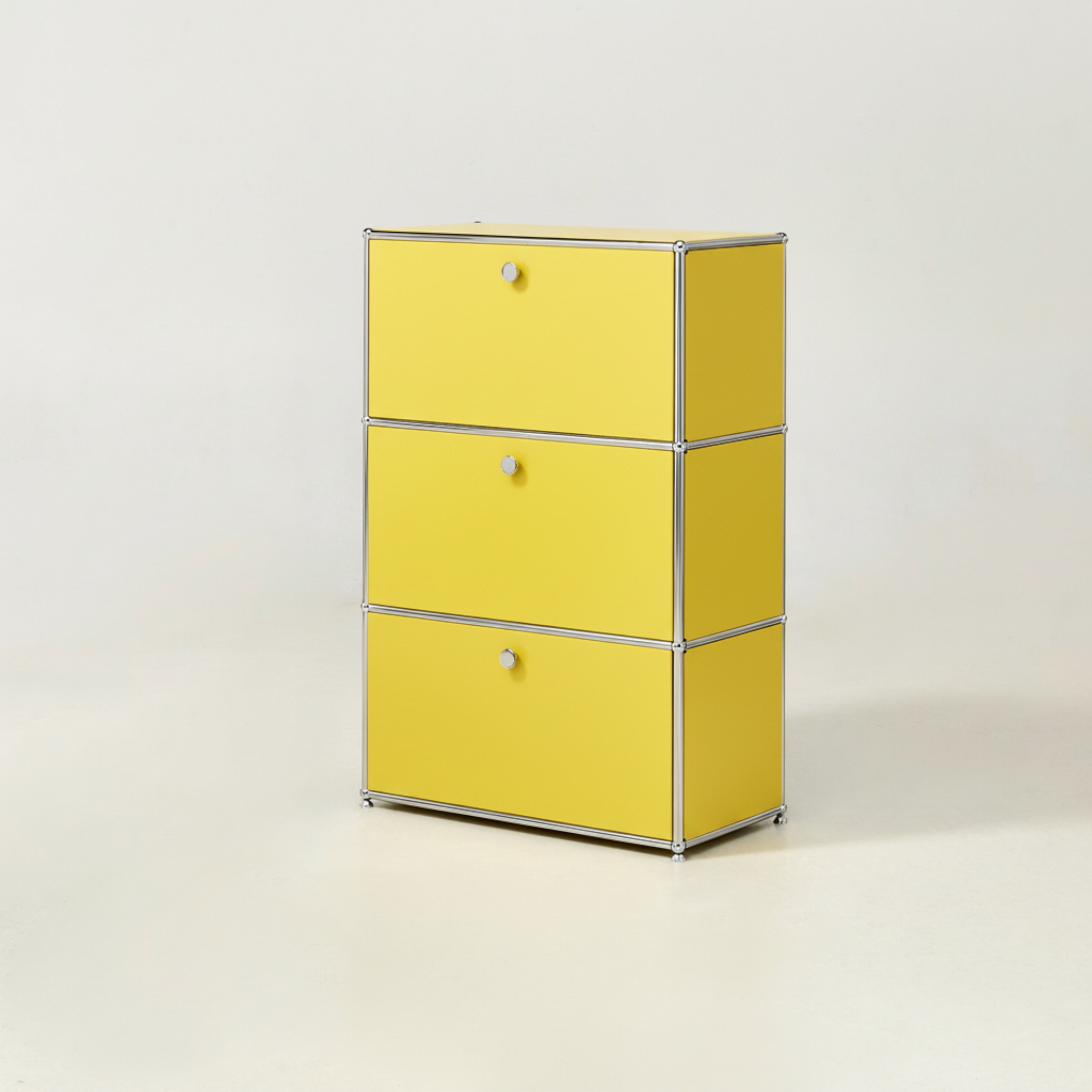 미드퍼 베이직 싱글3단 철제 미드센츄리 모듈 수납장 770x400x1150, 3단, 옐로우, 옐로우 629,000원