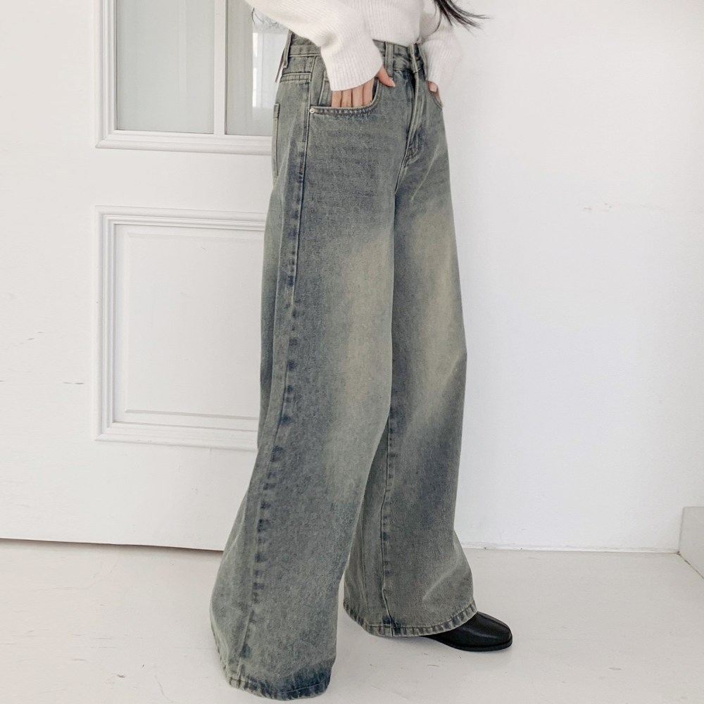 쏘옷 여성용 베러무드 여성 데일리 워싱 와이드 데님 팬츠 25,900원