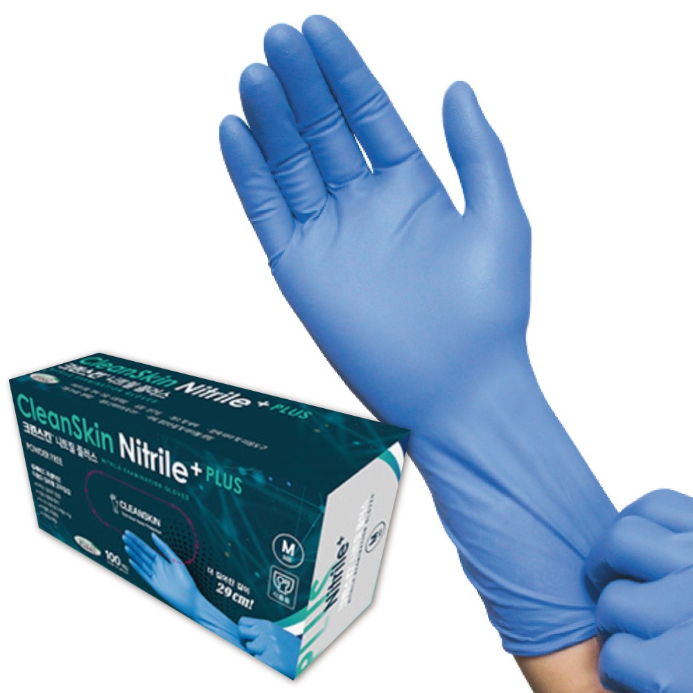 크린스킨니트릴플러스 100매 롱 일회용 고무장갑, 1개 12,510원