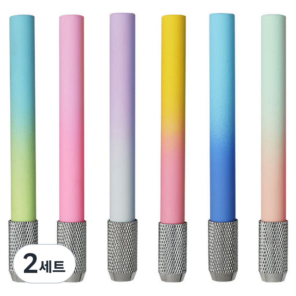마다꾸미 몽땅 연필 익스텐더 홀더 컬러 연필깍지 6종 세트, 01 그라데이션, 2세트 17,800원
