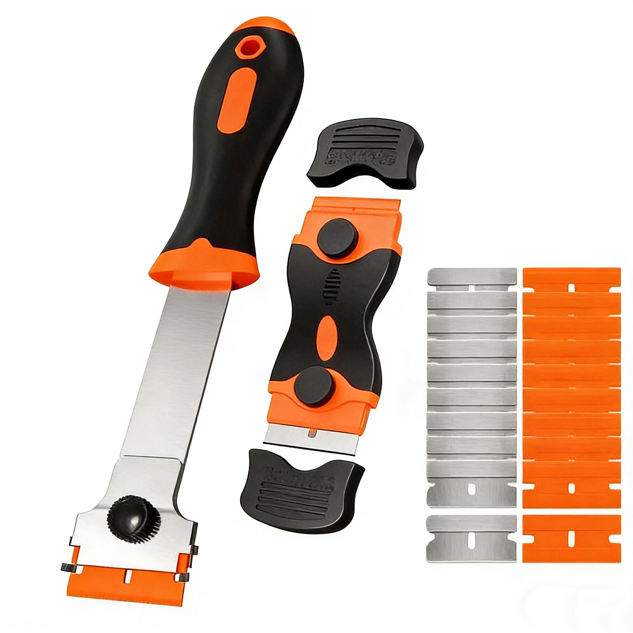 다용도 스크래퍼 헤라세트 양날 2종 쇠날10p 플라스틱날10p 리필포함 스티커제거 틈새청소, 1, 현재가 6,990원