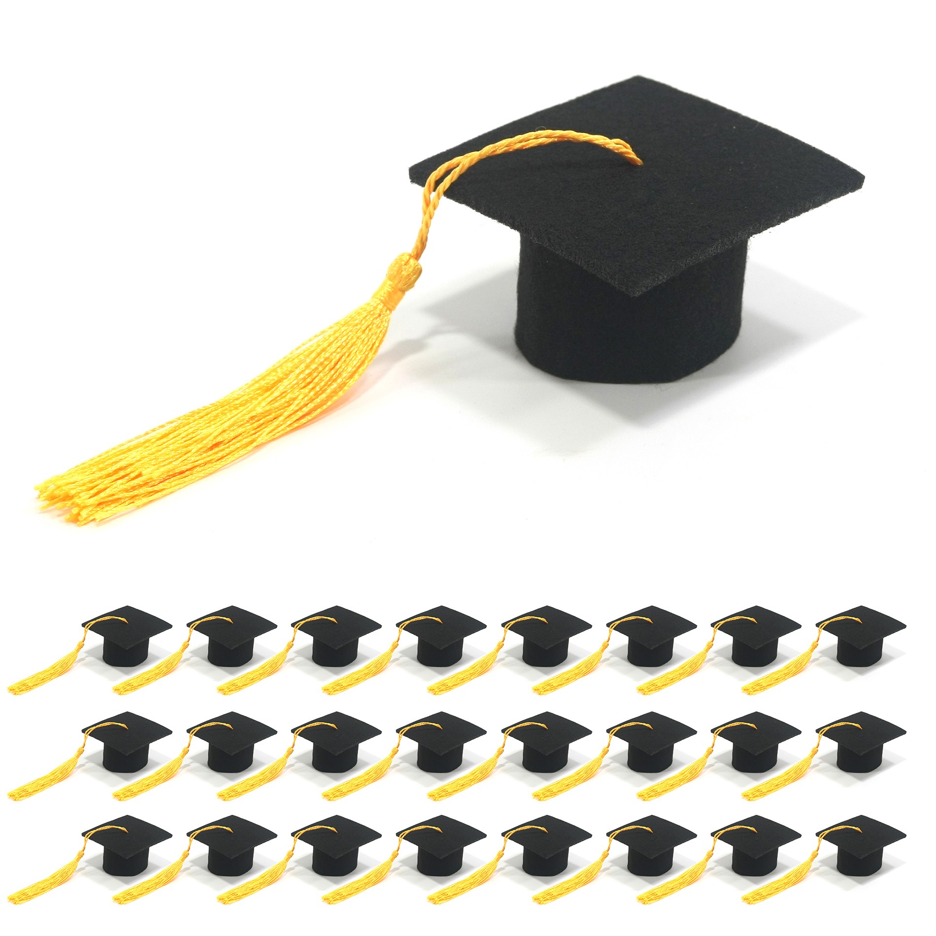 미니학사모 졸업식 꽃다발 꾸미기 졸업모자, 노랑, 25개 12,900원