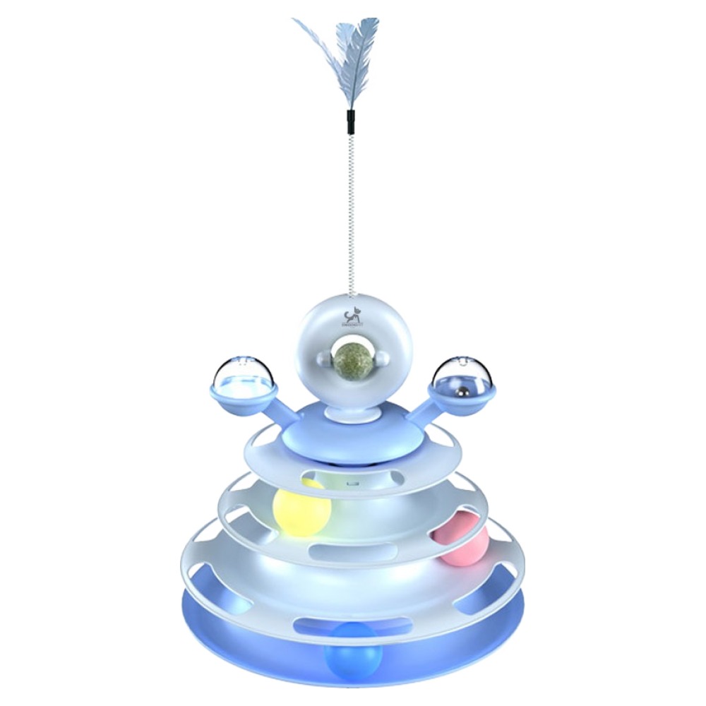 딩동펫 고양이 깃털 4단 캣닢 트랙볼 장난감 8,500원