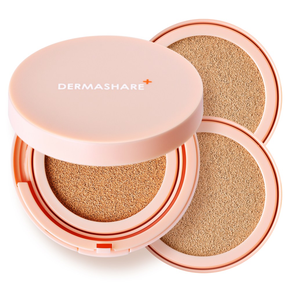 더마쉐어 프로폴리스 25% 롱웨어 에센스 세럼 광채 물광 커버 보습 진정 쿠션 파운데이션 15g + 리필 15g, 21호 본품 1개+리필 2개, 1개 21,700원