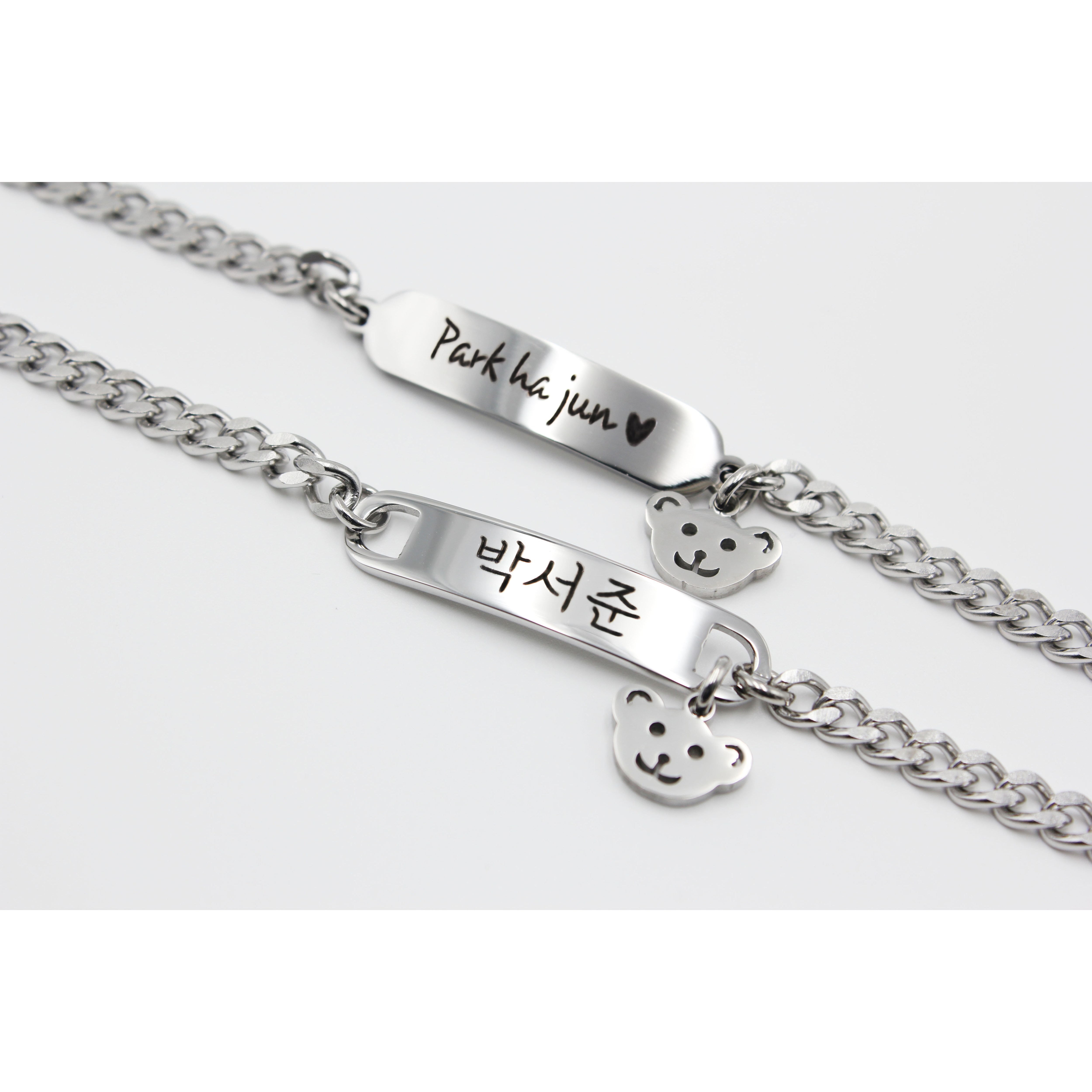 어린이 아기 돌선물 미니곰돌이 써지컬스틸 미아방지 팔찌 18,900원