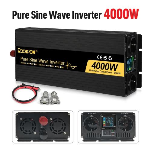 순수 사인파 태양광 인버터 전압 변환기 자동차 유럽 소켓 12V 220V 5000W 6000W 4000W DC AC 50Hz 60Hz 229,710원