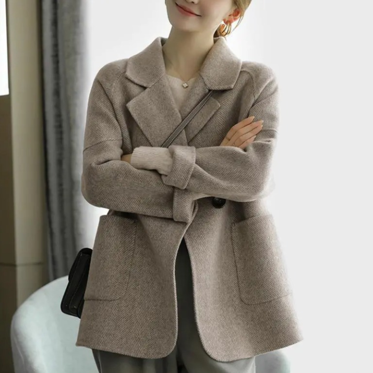 패션고리 여성 카라넥 캐주얼 출근룩 고급 울 모직 자켓 H1 23,000원