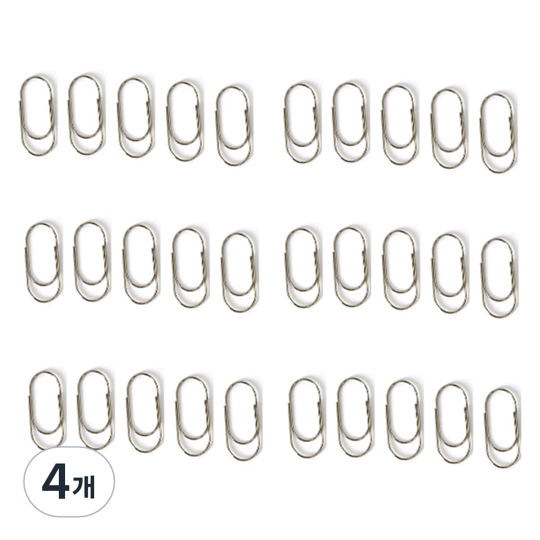 문구담 세련된 컬러 뚱클립 노멀 실버, 4개, 30개입 35,600원