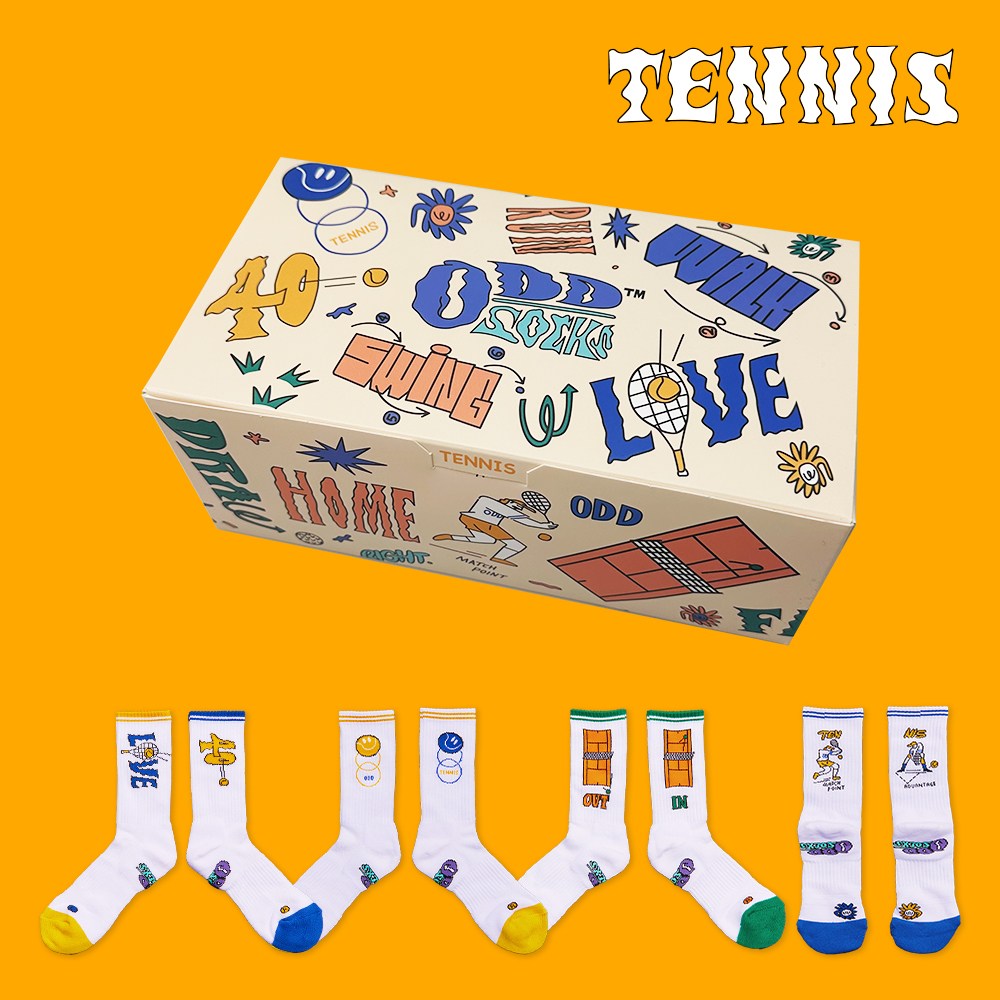 [오드삭스] 4개 선물세트A -테니스양말 기능성스포츠 발목보호 쿠션 양말 41,440원