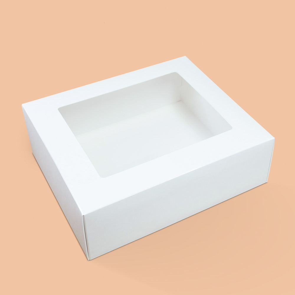 쿠키 휘낭시에 답례품 포장 직사각 투명창 선물 상자 화이트 대, 50개 66,000원