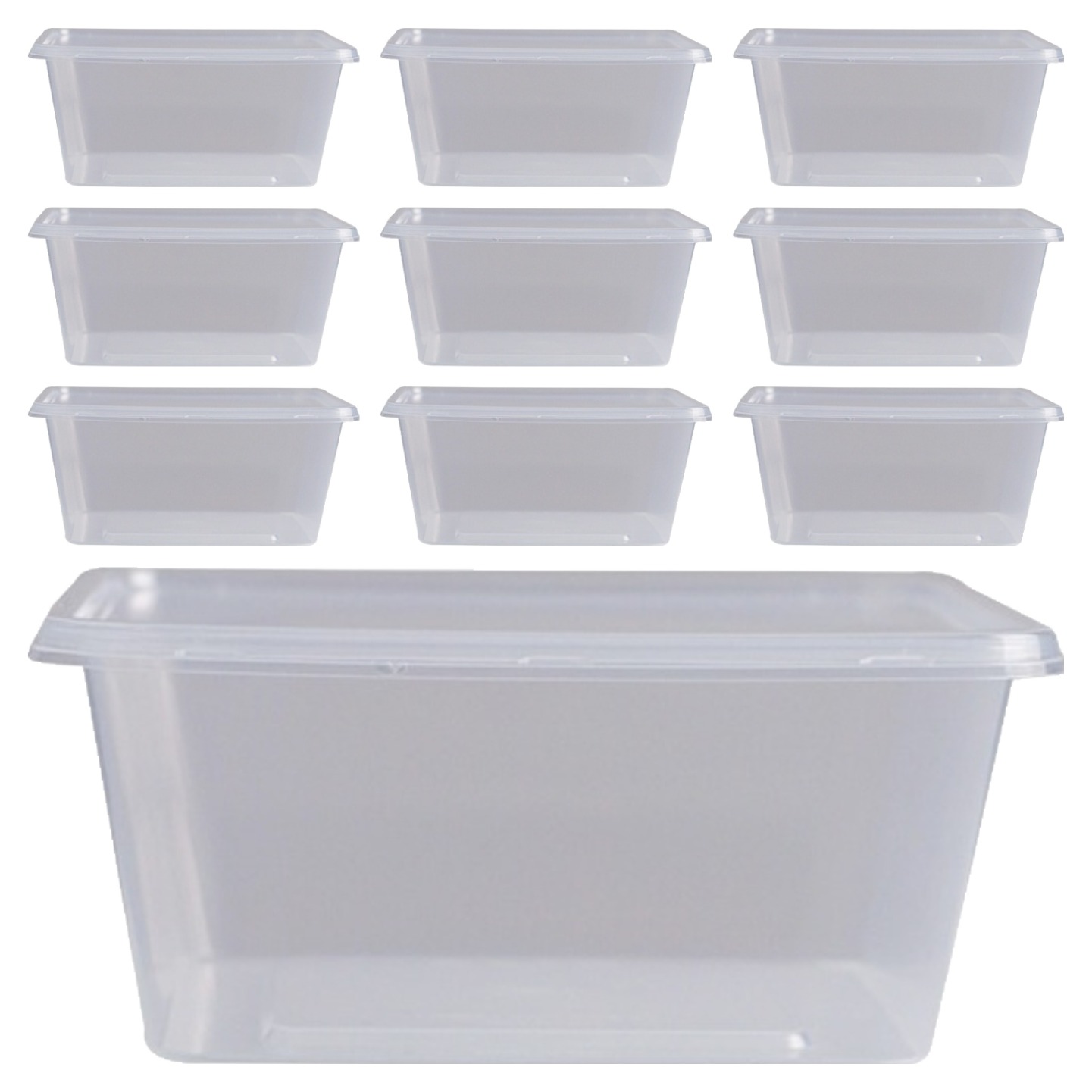 바나나빌딩 일상곳곳 다회용 밀폐용기 사출 정사각, 10개, 900ml 7,300원