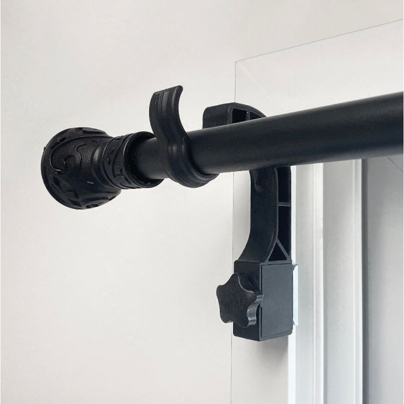 감성다는남자 안뚫어고리 버전4 2개 + 6자 커튼봉 세트, 블랙, 현재가 27,900원