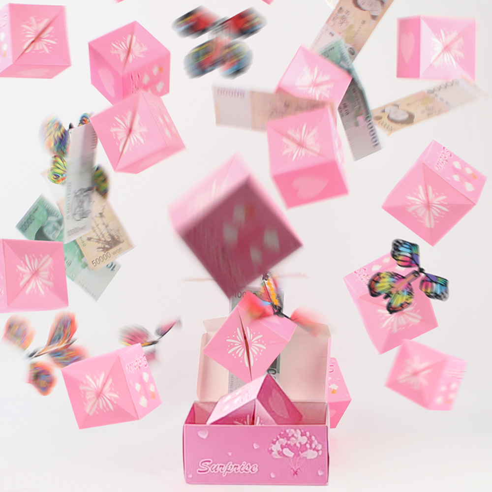 20개 세트 플라잉 나비 반전 용돈 박스 어버이날 돈벼락 깜짝 이벤트 생일 파티 기념일 돈박스 부모님 선물 상자 환갑 칠순 팔순 돈뽑는 돈상자 10,800원