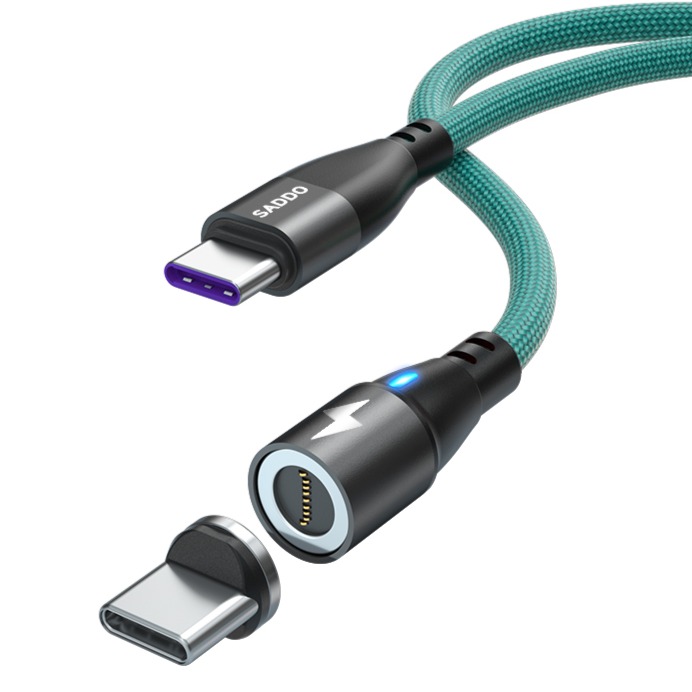 사또 PD 100W 일자형 마그네틱 케이블 + C타입 커넥터 세트, 1세트, 그린, 1m 10,060원