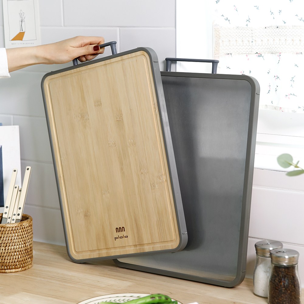 대나무 다용도 스텐 양면 주방 위생 도마, 1개, 우드 23,900원