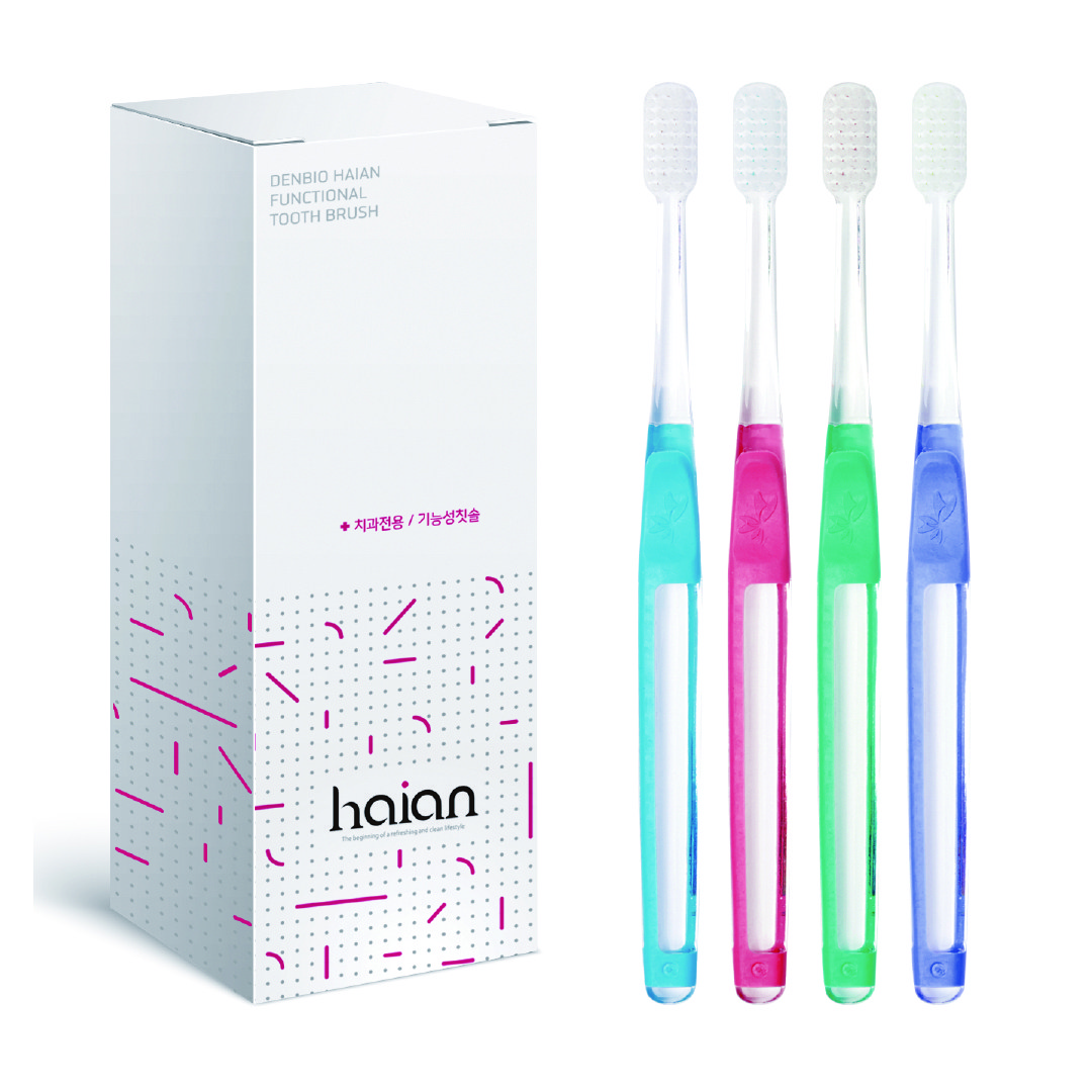 하이안 논슬립 그립 치과 칫솔 이중슬림모, 1세트, 12개입 14,520원