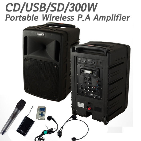 BK-1030 900Mhz 무선마이크2개 무선충전식스피커 300W 강의용 1,360,000원