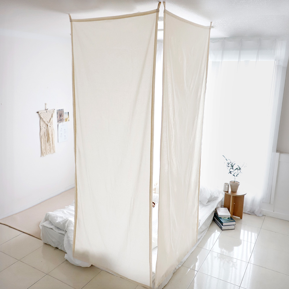 까사베르데 광목 린 투고리형 커튼 패브릭 공간분리 파티션 14,500원