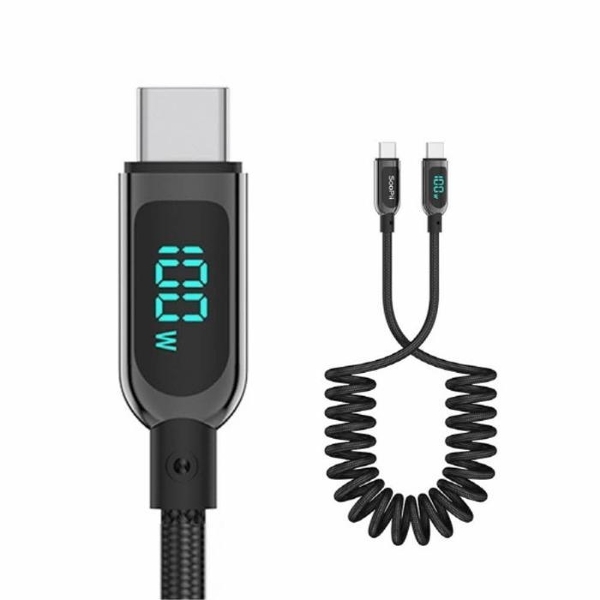 Soopii 전력표시 C to C타입 100W PD PPS 스프링 초고속충전케이블 S10CC-S 14,570원