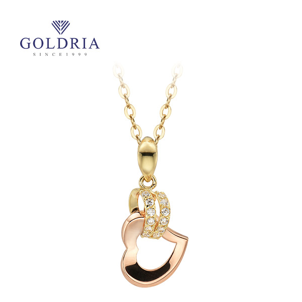골드리아 14k 프렌치하트 목걸이 (펜던트+3푼체인) 819,000원