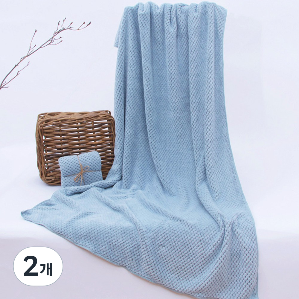 다나몰 호텔 수건 극세사 바스타월 대형 고급 친환경, 스카이, 2개 28,280원