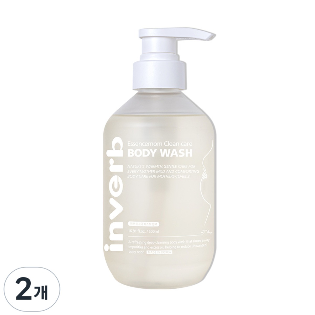 [인버브 본사] 인버브 에센맘 클린 케어 바디 워시, 2개, 500ml 47,750원