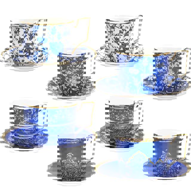 도자기 티 세트/명품 찻잔세트/ 성인용 6인용 ACMLIFE 티 세트 - 컵 블루  (Color-Blue-4) 150,300원