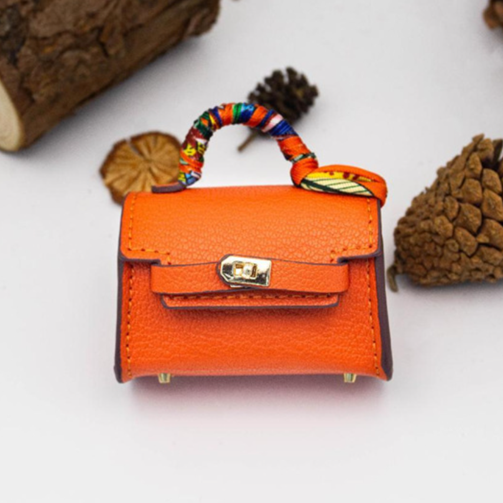 예은 에어팟 가죽 케이스 미니백 파우치 키링, 1개, 오렌지, 26-01 12,700원