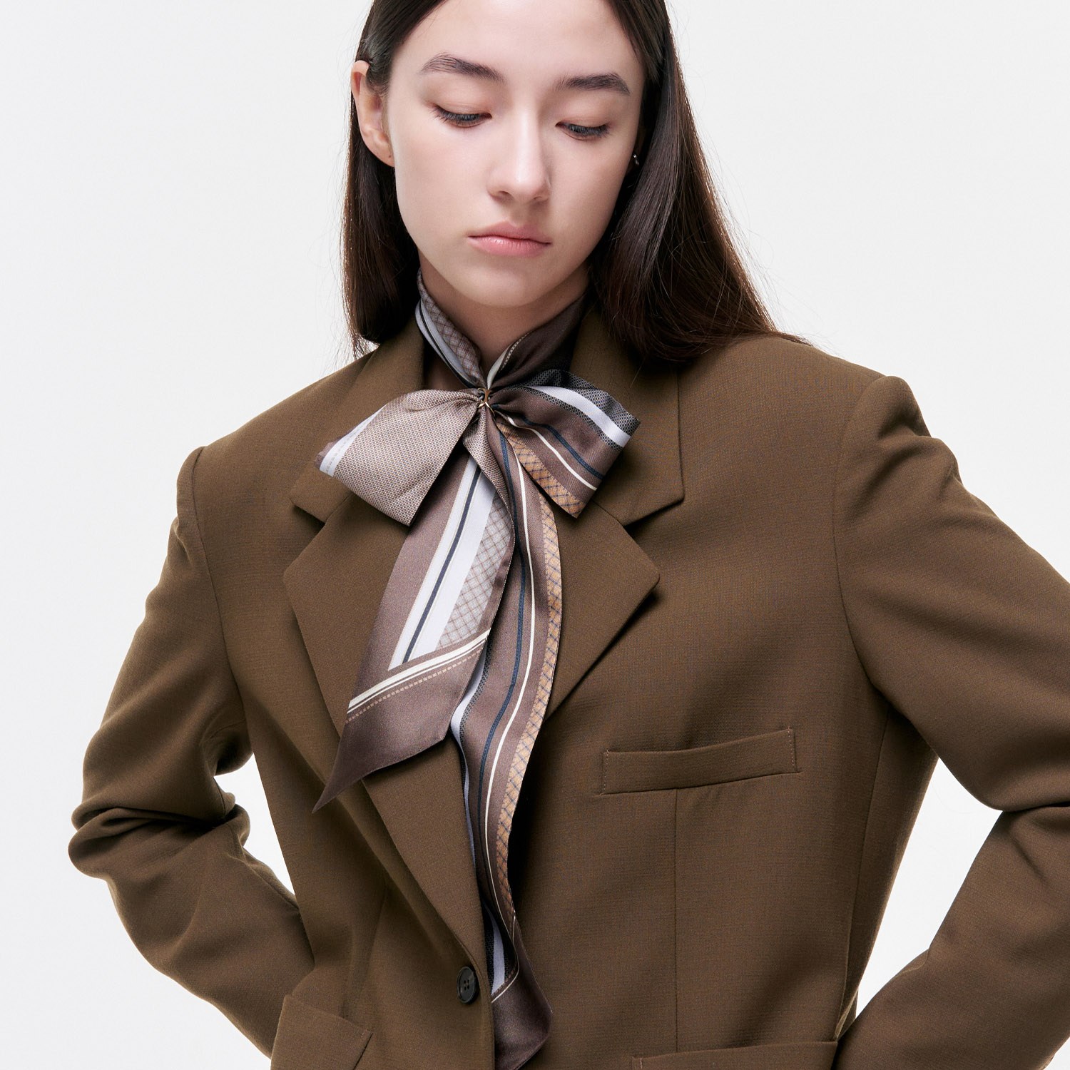 [생럭슈]롱 스카프 렉테 브라운 SL25FLTRTBW 79,000원