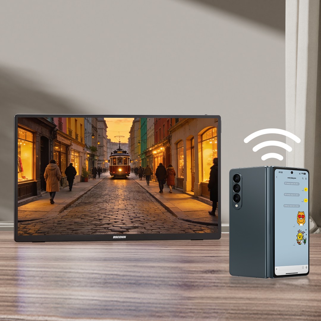 BSCONN 베쓰콘 15.6인치 무선 포터블 모니터 FHD 핸드폰 노트북 tv 무선 미러링 DEX 휴대용 모니터 175,000원