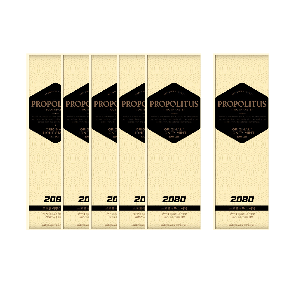 애경 2080 프로폴리투스 치약, 100g, 6개 9,900원