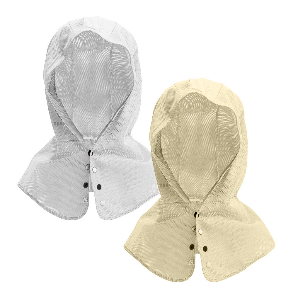 스컬독 1+1 자외선차단 후드형 햇빛가리개 메쉬 안면 마스크 페이스 커버 뒷목가리개 선가드, 후드형 햇빛가리개 화이트+베이지 12,900원