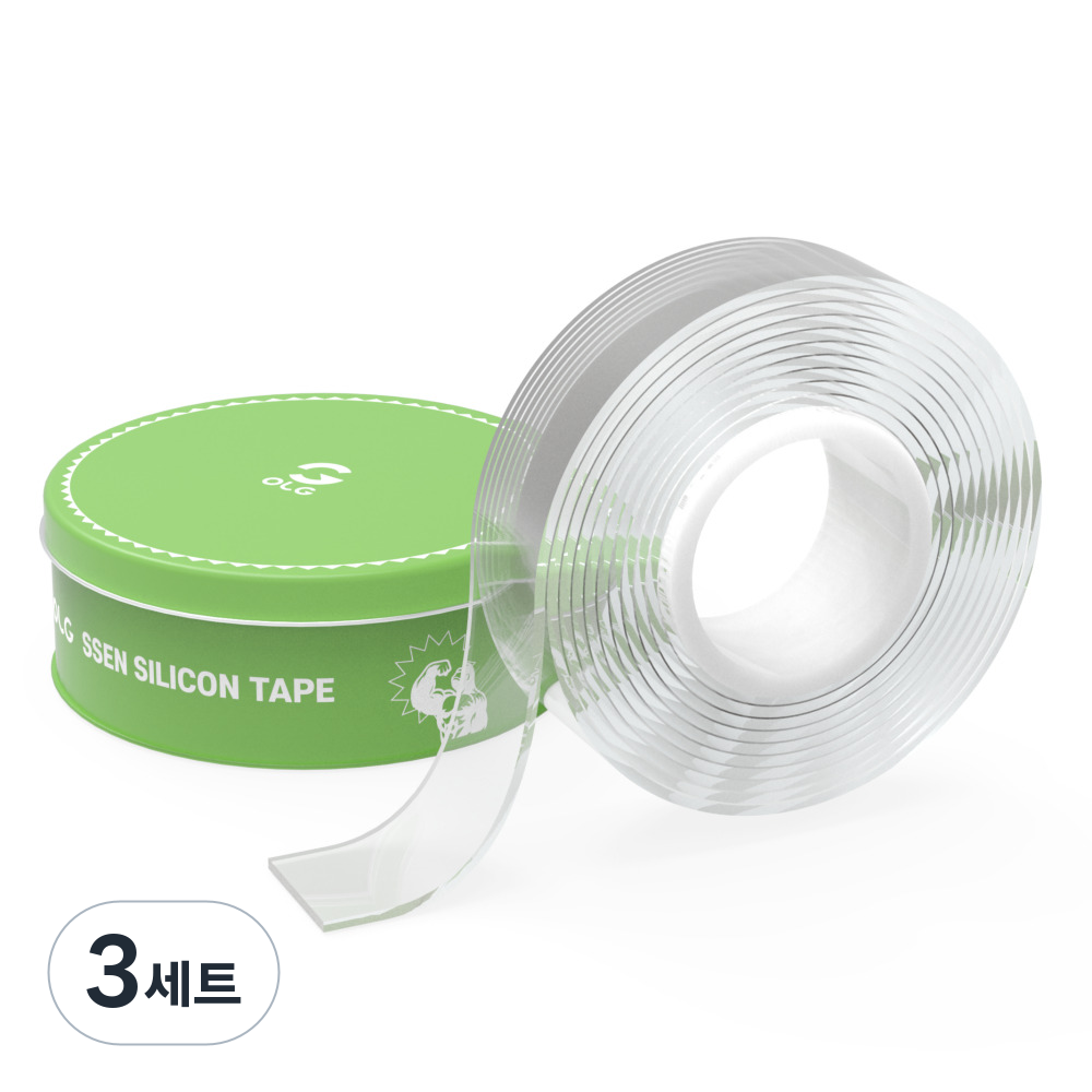올지 SSEN 쎈 실리콘 양면테이프 3m 틴케이스세트, 3세트 30,490원