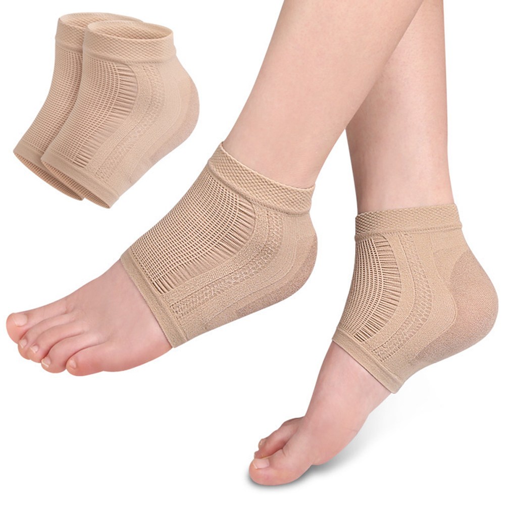 디심플 발 뒷꿈치 보습패드 보습양말 풋패드, 베이지, 2개 4,000원